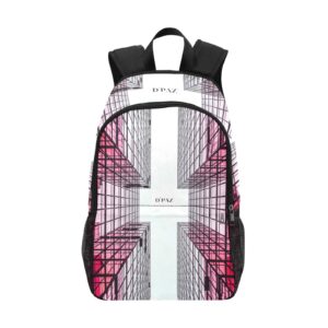 Fabric Backpack with Side Mesh Pockets (1659)