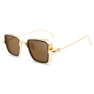 Steampunk sunglasses men's square sunglasses