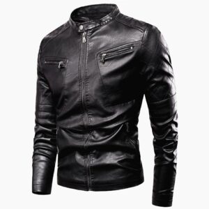 Leather Jacket Coat Men